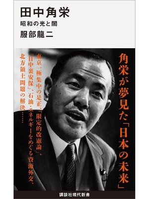 cover image of 田中角栄 昭和の光と闇